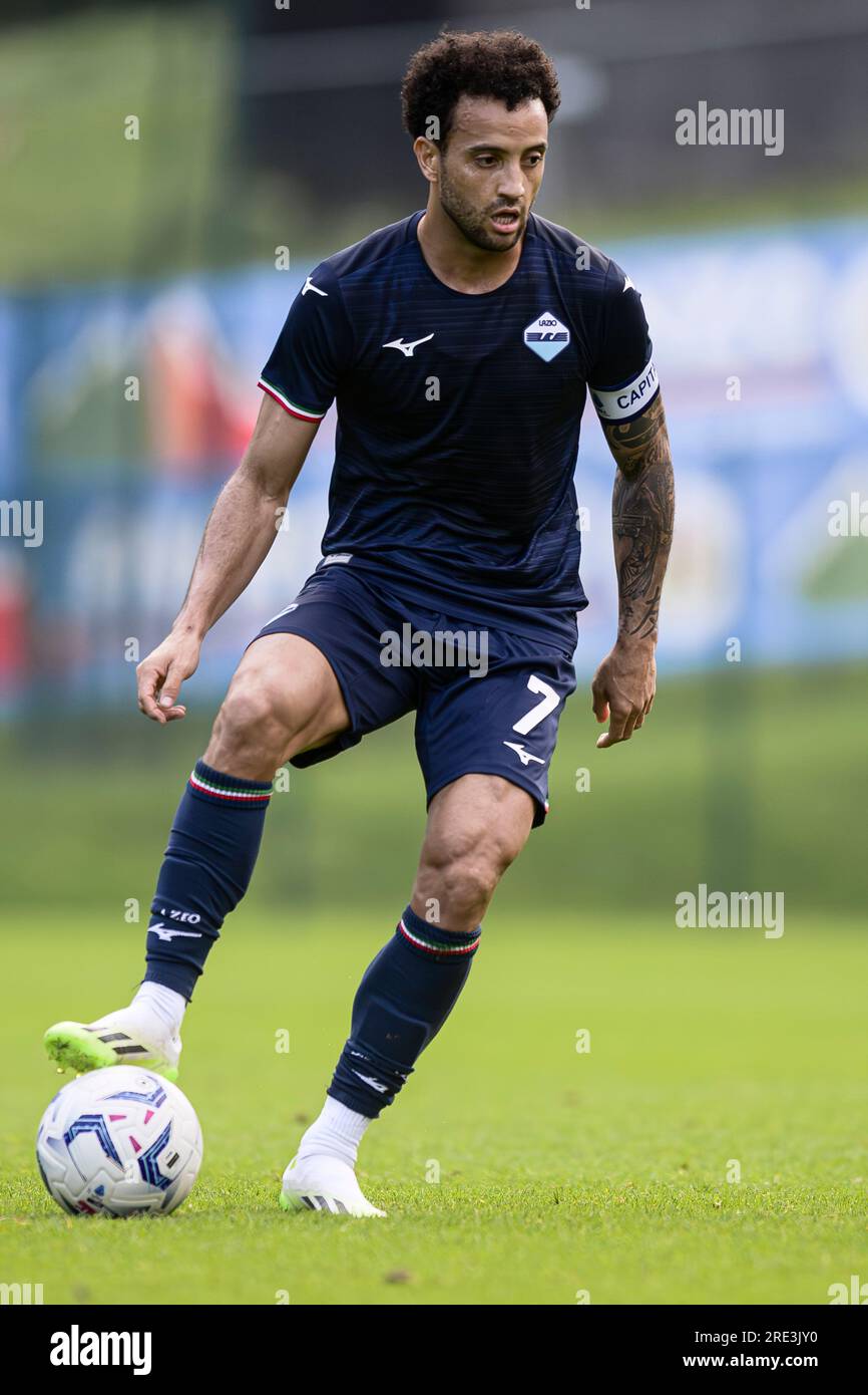 Felipe Anderson du SS Lazio en action lors du match amical de pré-saison entre le SS Lazio et l'US Triestina. Banque D'Images