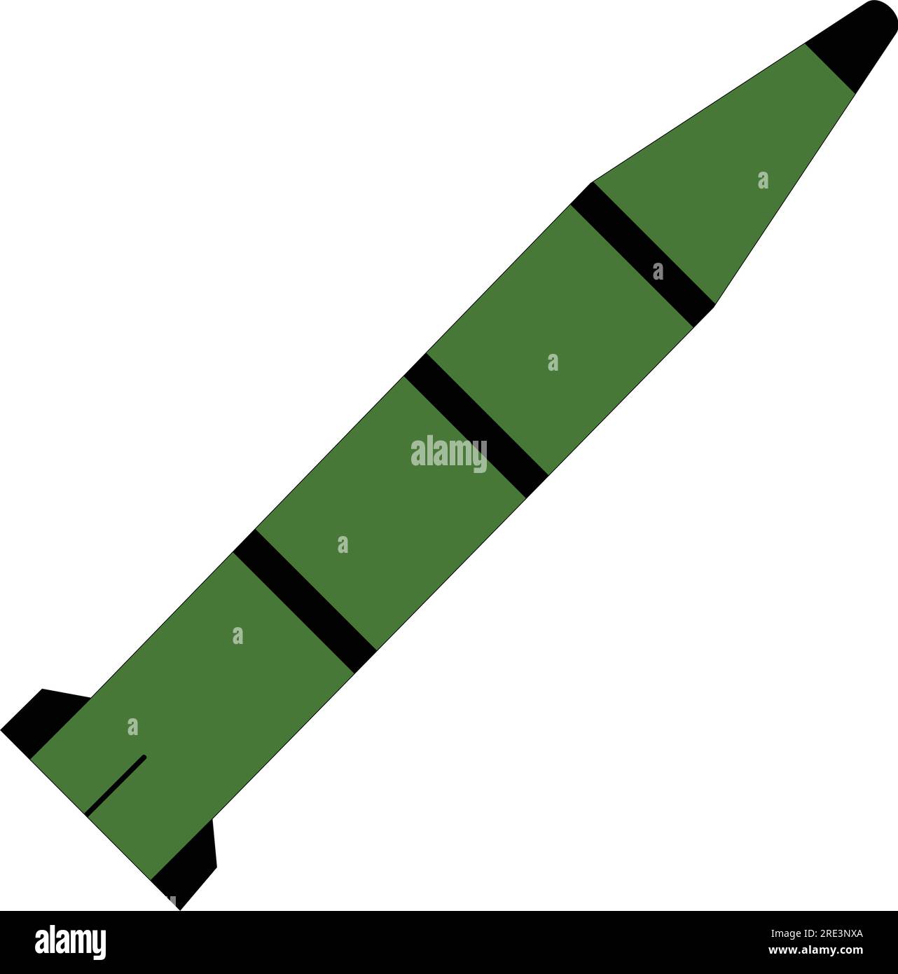 Une roquette militaire Illustration de Vecteur