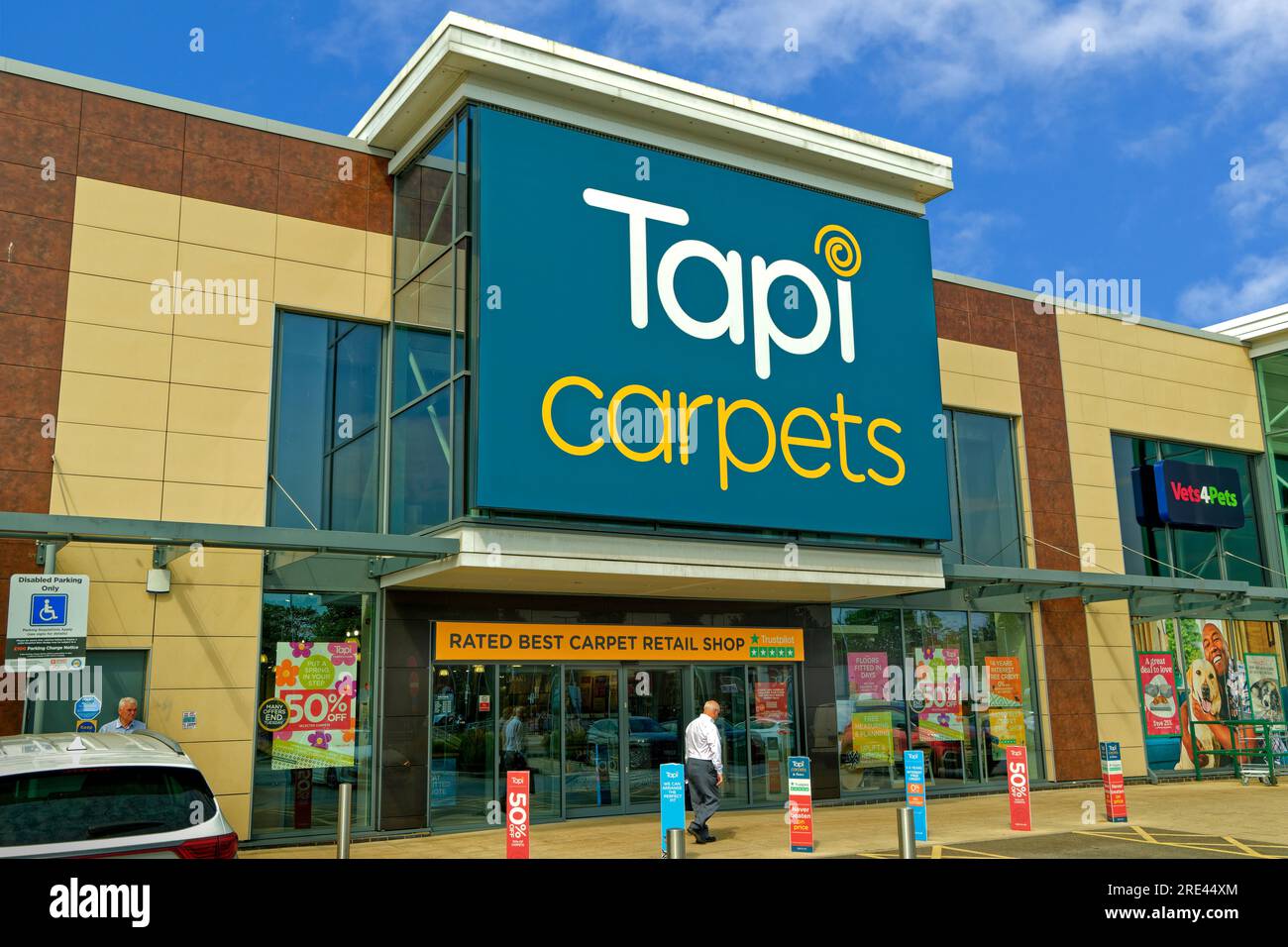 Point de vente TAPI Carpets UK à Warrington, Angleterre. Banque D'Images
