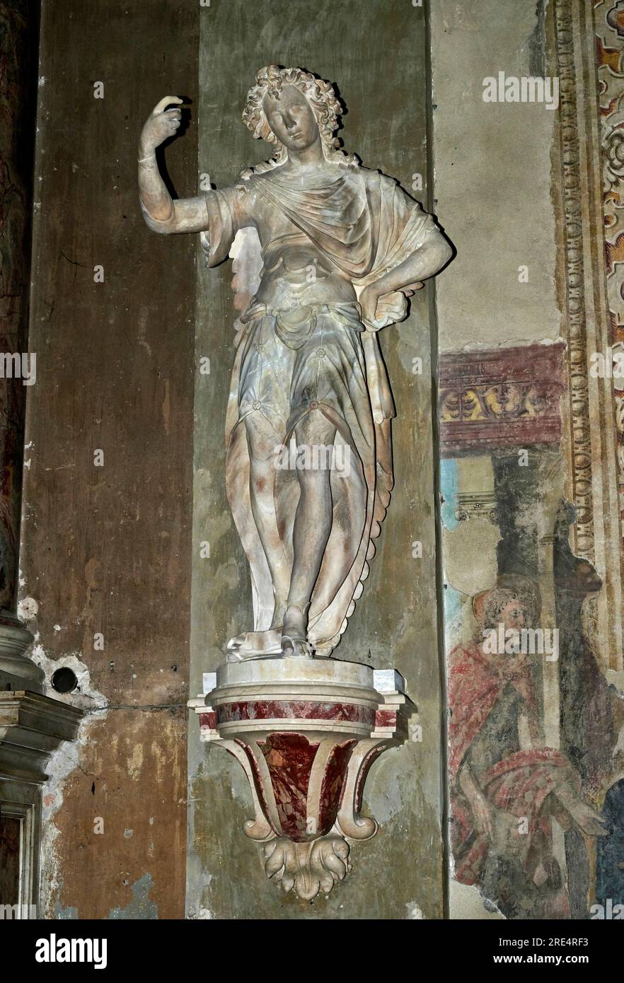 Angelo - marmo di Botticino - Giovanni Antonio Carra - XVII secolo - Brescia, chiesa di S. Maria del Carmine Banque D'Images