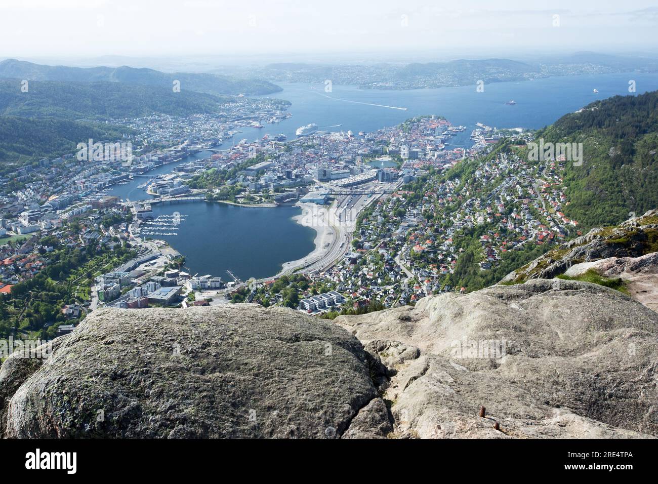 Vue depuis le mont Floyen, Bergen Banque D'Images