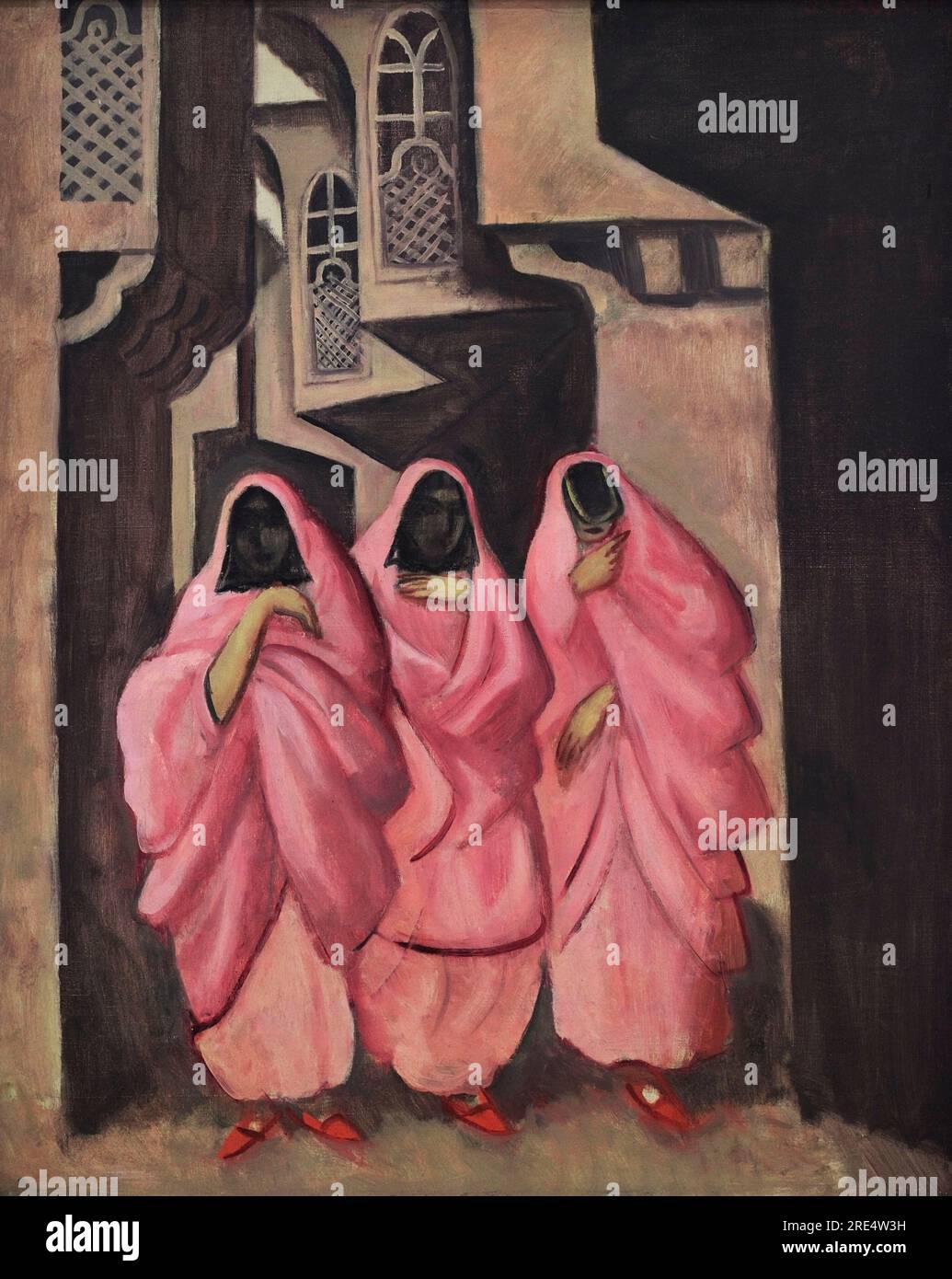 Jazeps Grosvalds (1891-1920) Peintre letton. Trois femmes dans les rues de Bagdad (trois femmes orientales), 1919-1920. Huile sur toile, 100 x 82 cm. Musée national letton d'Art. Riga. Lettonie. Auteur : Jazeps Groswalds (1891-1920). Peintre letton. Banque D'Images