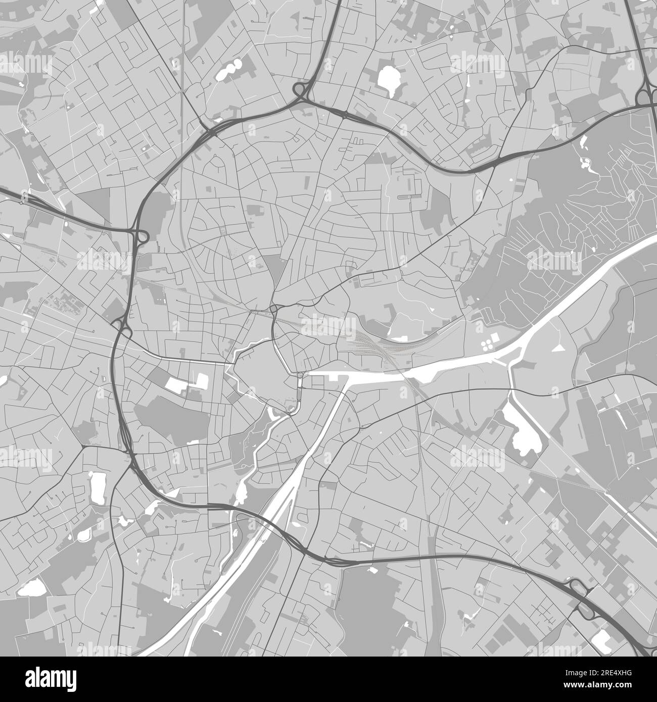 Carte de fond Oldenburg, zone urbaine Illustration de Vecteur