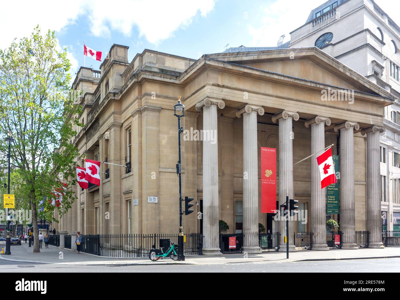 Canada House (la Maison du Canada), Pall Mall, Trafalgar Square, Cité de Westminster, Grand Londres, Angleterre, Royaume-Uni Banque D'Images