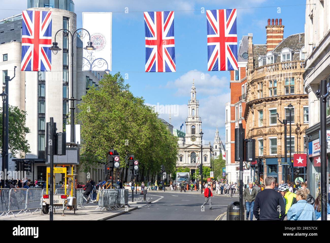 St Mary le Strand Church from the Strand, City of Westminster, Greater London, Angleterre, Royaume-Uni Banque D'Images