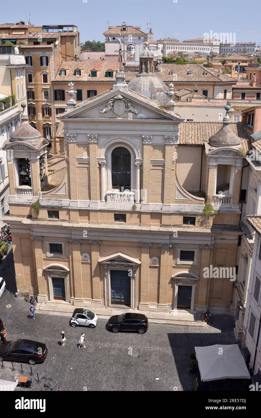 Santa Maria in Aquiro, Piazza Capranica, Rome, Italie Banque D'Images