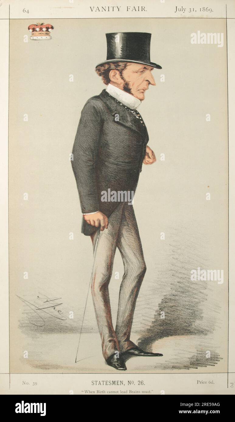 Quand la naissance ne peut pas mener Cerveaux doit 31 juillet 1869 par Carlo Pellegrini Banque D'Images