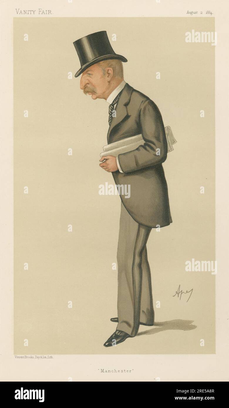 Politiciens - Vanity Fair. 'Manchester'. M. John Skagg. 2 août 1884 1884 par Carlo Pellegrini Banque D'Images