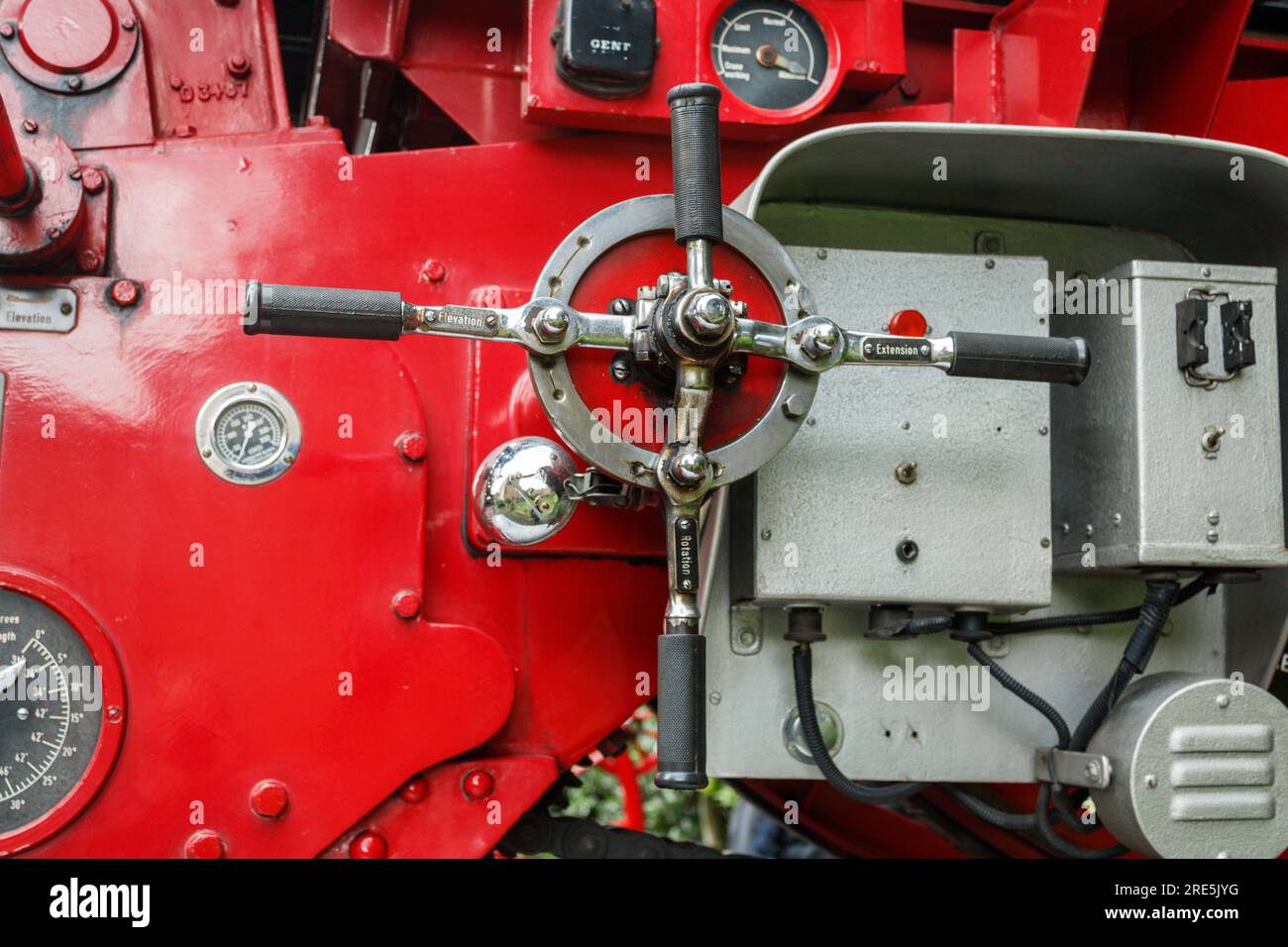 Moteur de pompiers Dennis. Rochdale Classic car Show 2023. Banque D'Images