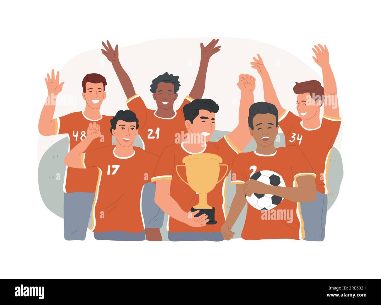 Illustration vectorielle de concept isolé de football. Équipe de football, tournoi, fan de club de football, équipement sportif, Paris de championnat du monde, regarder en direct, concept de vecteur de coupe de ligue de premier plan. Illustration de Vecteur