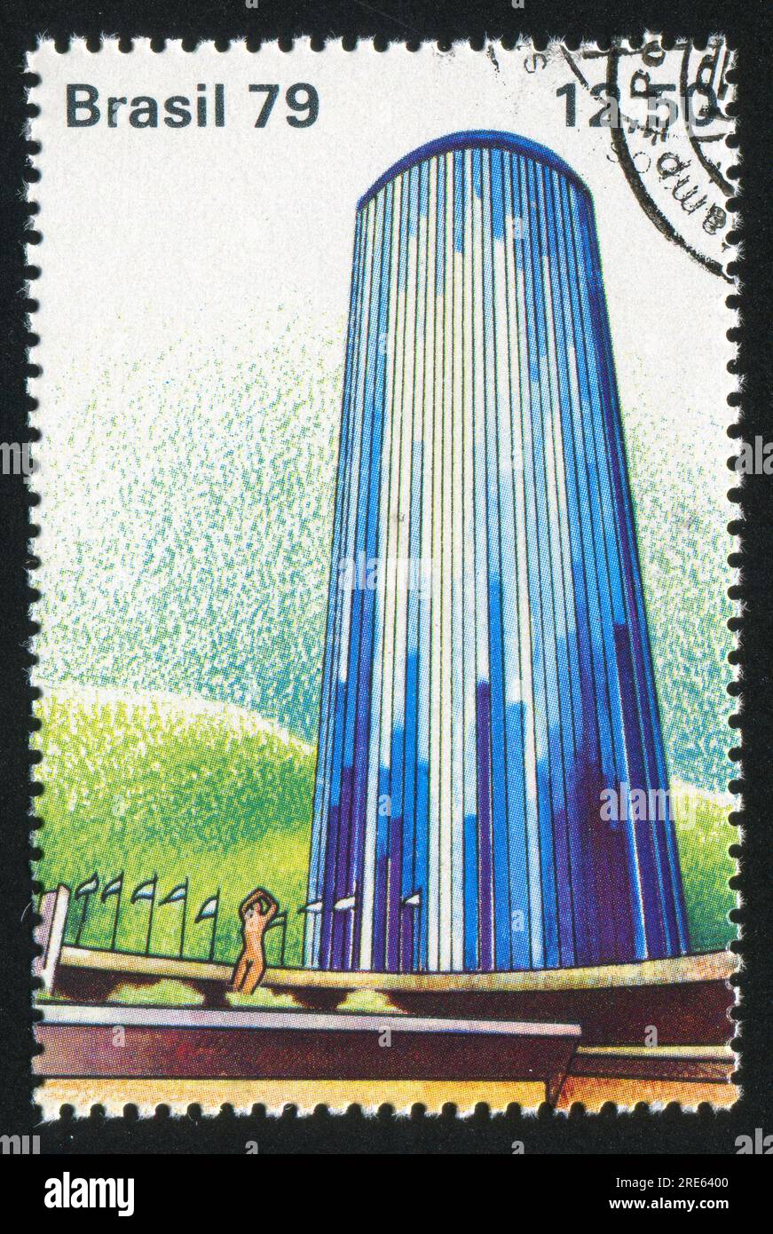BRÉSIL - CIRCA 1979 : timbre imprimé par le Brésil, montre Hôtel Nacional, Rio de Janeiro, circa 1979 Banque D'Images