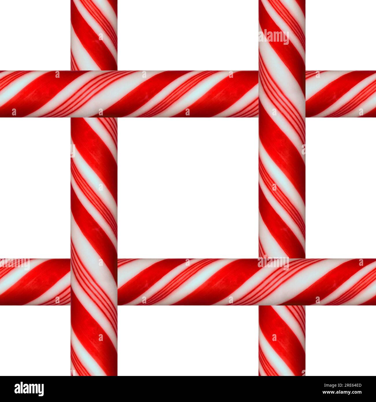 Motif sans couture, répétitif de cannes de bonbons. Peut être juxtaposé horizontalement et verticalement pour former un motif sans couture. Banque D'Images Motif sans couture, répétitif de cannes de bonbons. Peut être juxtaposé horizontalement et verticalement pour former un motif sans couture. Banque D'Images