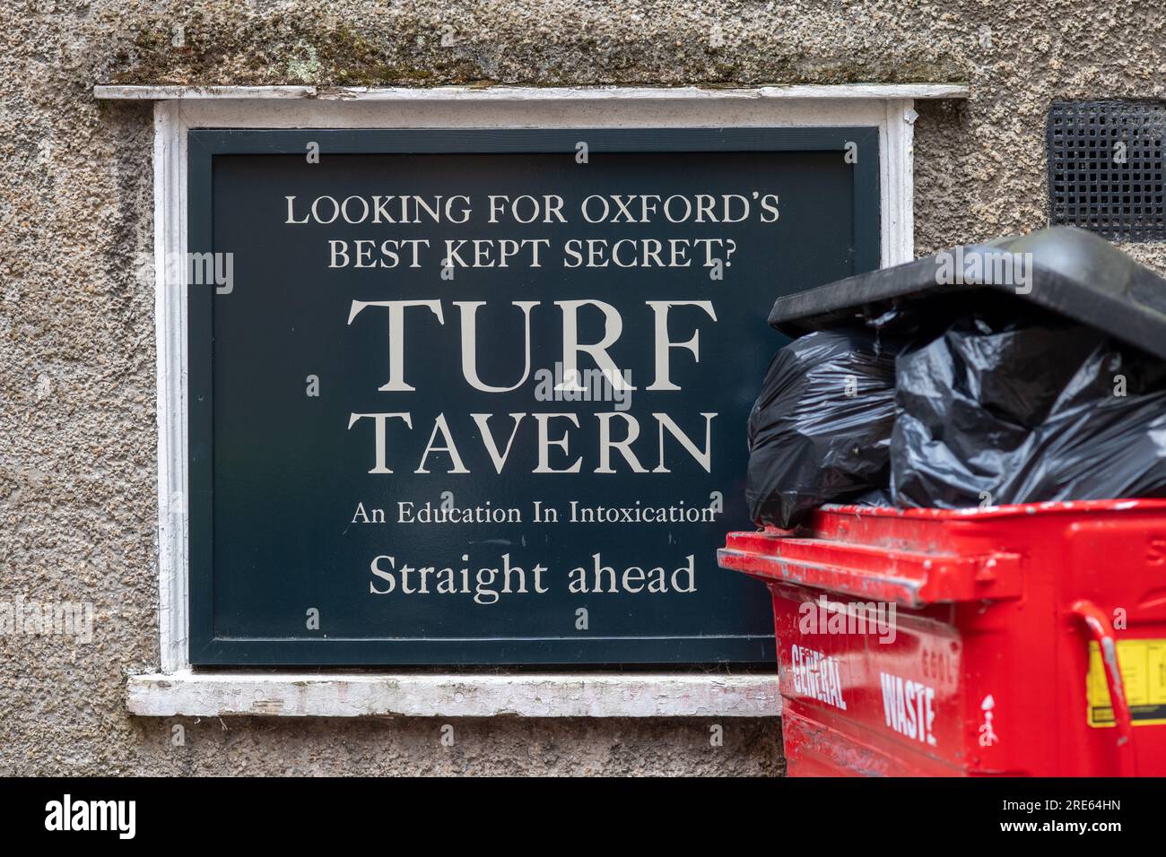 Tavern Turf, Oxford - signe Banque D'Images