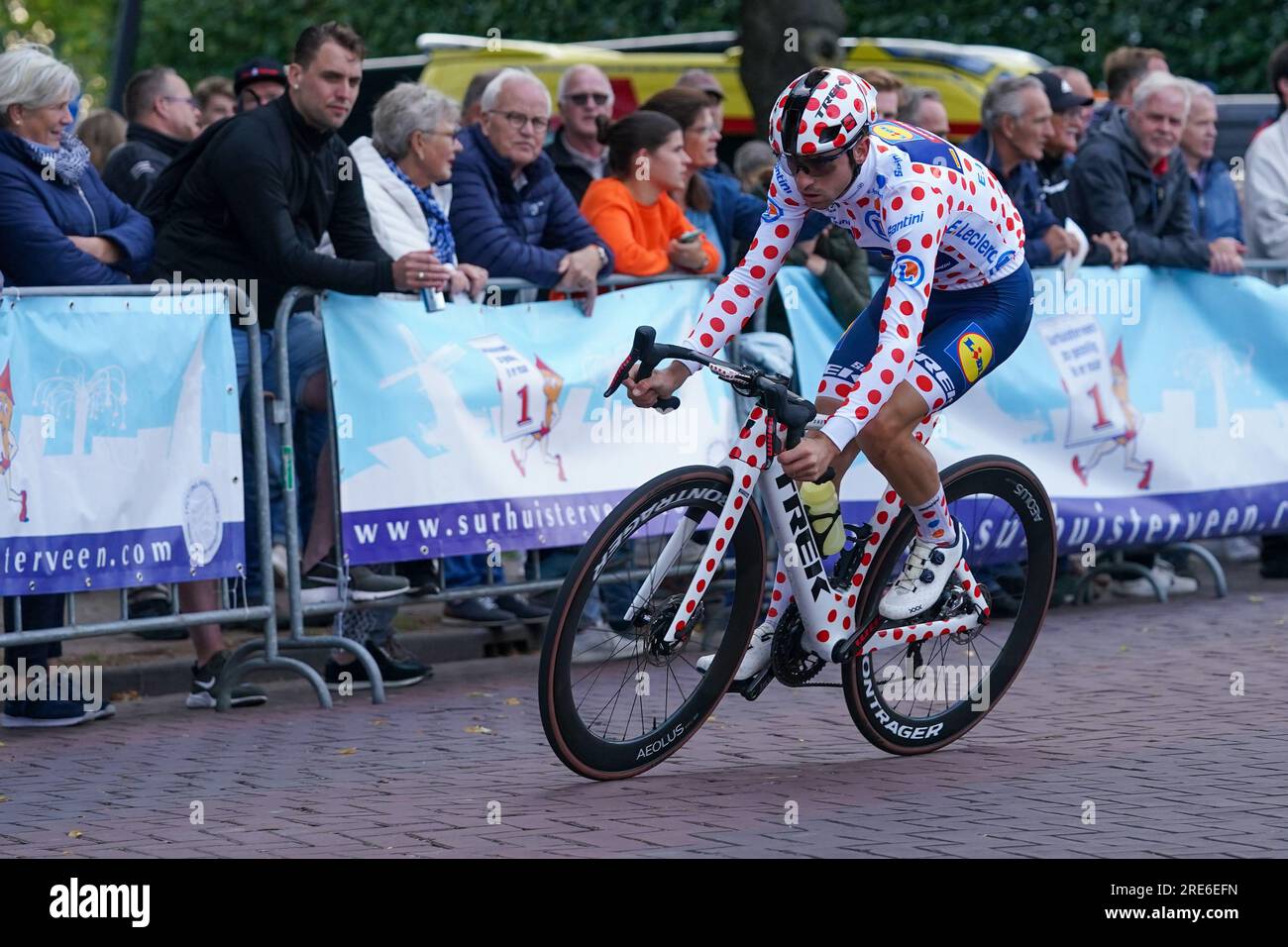 Surhuisterveen, pays-Bas. 25 juillet 2023. SURHUISTERVEEN, PAYS-BAS - JUILLET 25 : Giulio Ciccone de Team Lidl Trek lors de la Profronde Surhuisterveen 2023 le 25 juillet 2023 à Surhuisterveen, pays-Bas (photo Andre Weening/Orange Pictures) crédit : Orange pics BV/Alamy Live News Banque D'Images