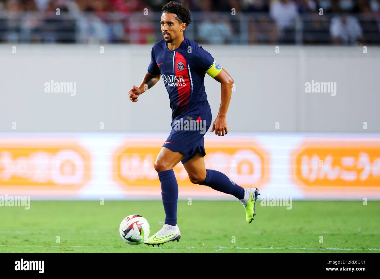 Osaka, Japon. 25 juillet 2023. Marquinhos (PSG) football/football : match amical entre le Paris Saint-Germain 0-0 Al-Nassr FC au Yanmar Stadium Nagai à Osaka, Japon . Crédit : Naoki Nishimura/AFLO SPORT/Alamy Live News Banque D'Images