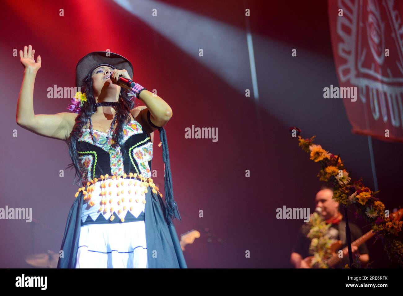 La chanteuse mexicaine Lila Downs en live Banque D'Images
