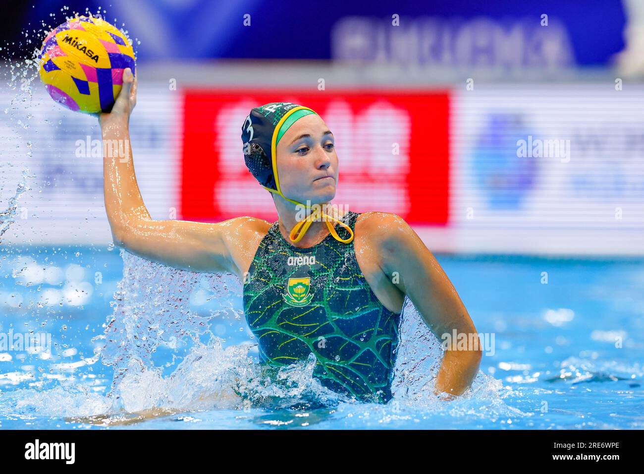 Fukuoka, Japon. 26 juillet 2023. FUKUOKA, JAPON - JUILLET 26 : Anna Thornton-Dibb d'Afrique du Sud lors du Championnat du monde aquatique féminin 2023 match de la 11e-12e place entre la Nouvelle-Zélande et l'Afrique du Sud le 26 juillet 2023 à Fukuoka, Japon (photo d'Albert Ten Hove/Orange Pictures) crédit : Orange pics BV/Alamy Live News Banque D'Images