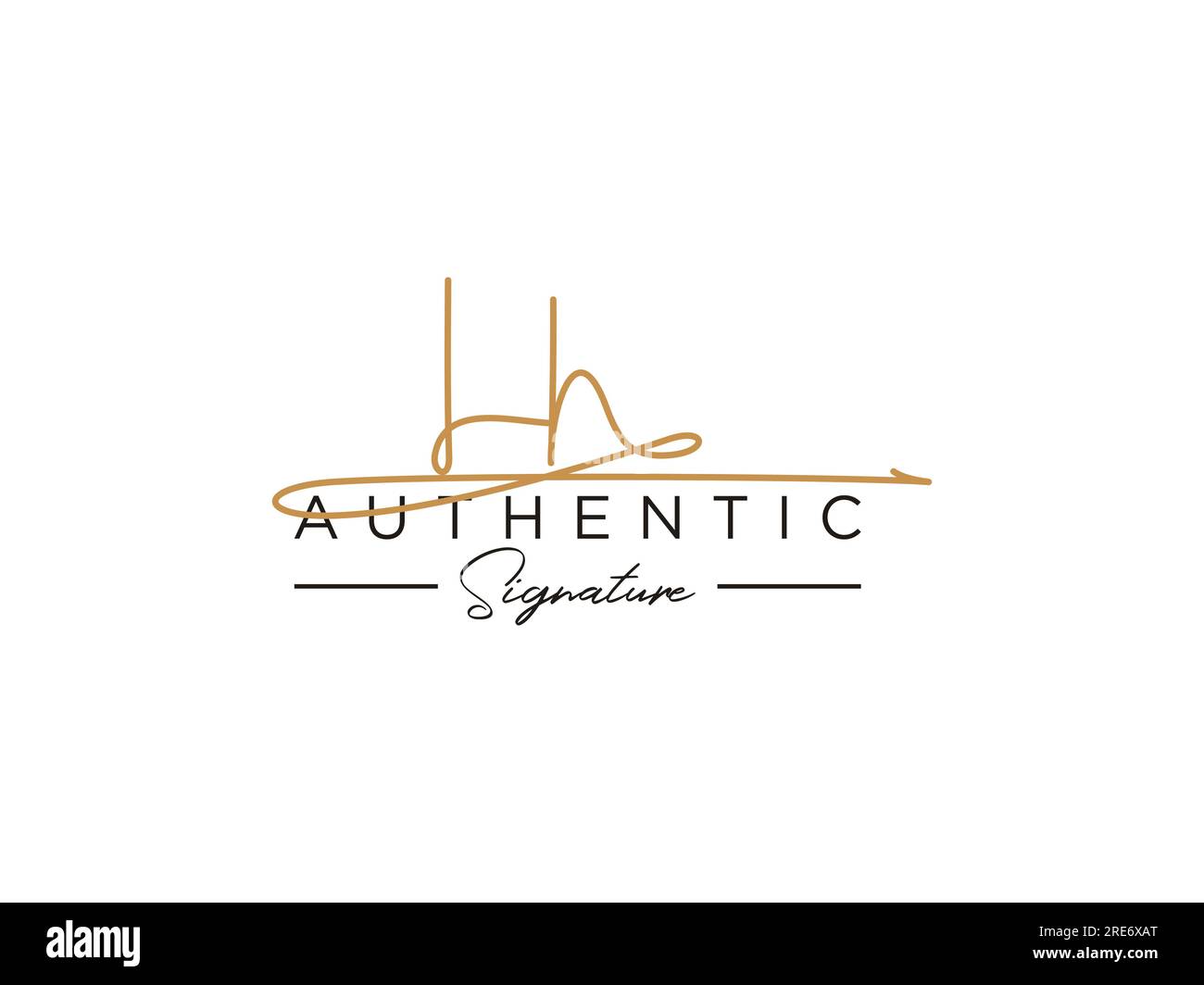 Modèle de logo LH Signature Vector. Illustration de Vecteur