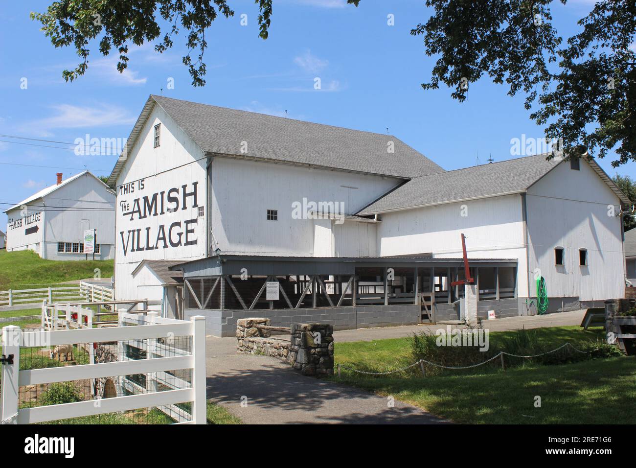 Lancaster - PA / 20 juillet 2023, Vieux village Amish, maison et ferme Amish, lieu touristique Banque D'Images