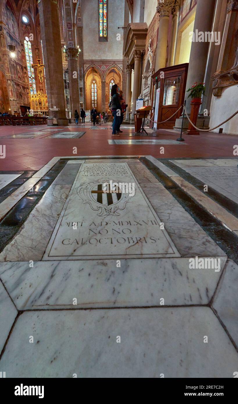Fragment intérieur dans la Basilica di Santa Croce, Florence Banque D'Images Fragment intérieur dans la Basilica di Santa Croce, Florence Banque D'Images