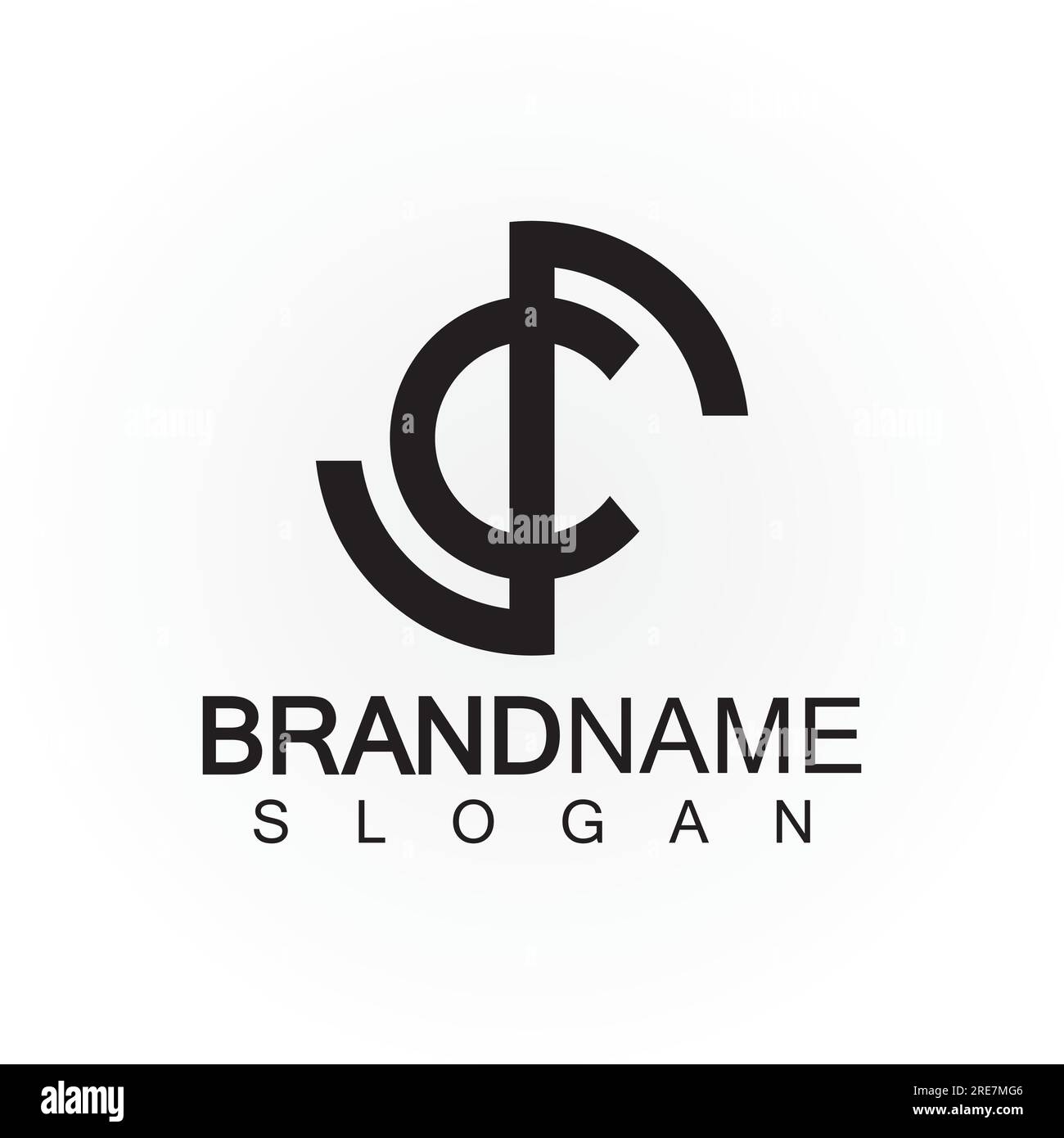 Lettres alphabétiques monogramme logo CS, SC, S et C, design élégant et professionnel d'icône de lettre Illustration de Vecteur