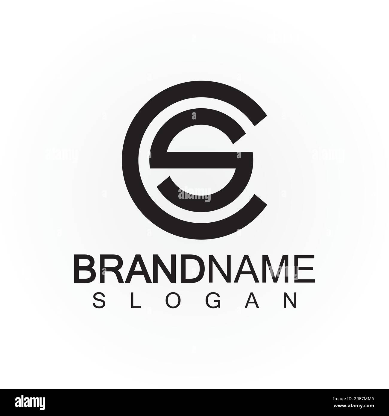 Lettres alphabétiques monogramme logo CS, SC, S et C, design élégant et professionnel d'icône de lettre Illustration de Vecteur