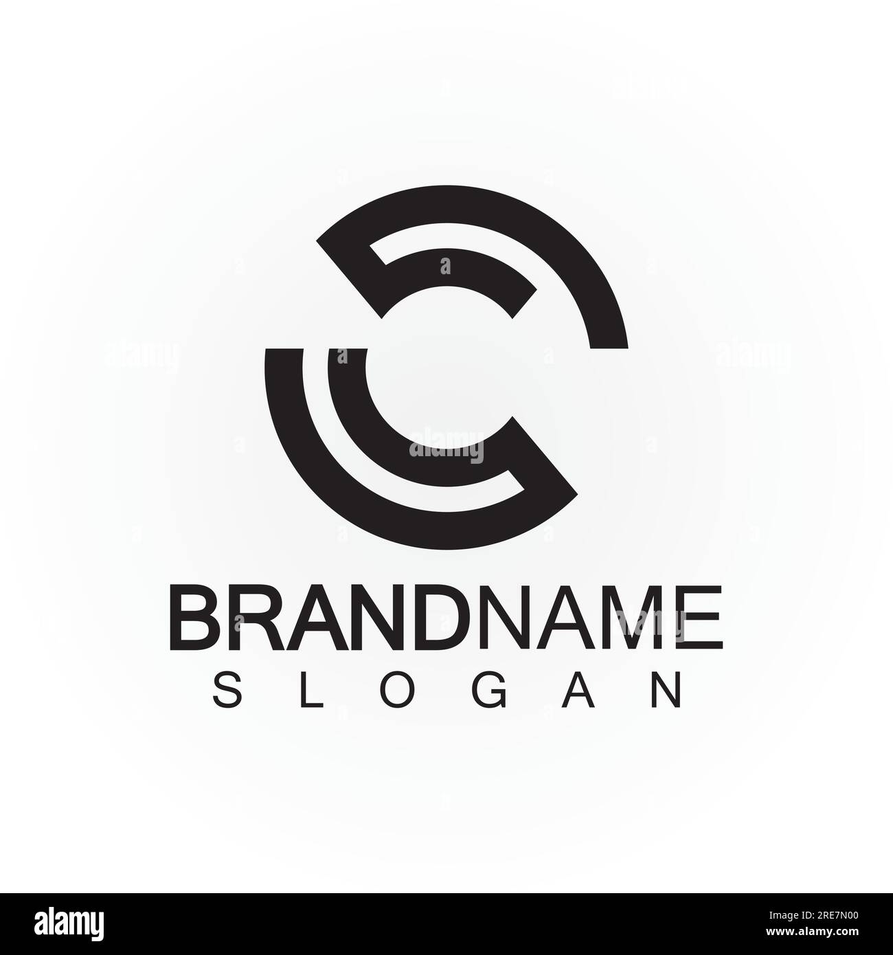 Lettres alphabétiques monogramme logo CS, SC, S et C, design élégant et professionnel d'icône de lettre Illustration de Vecteur