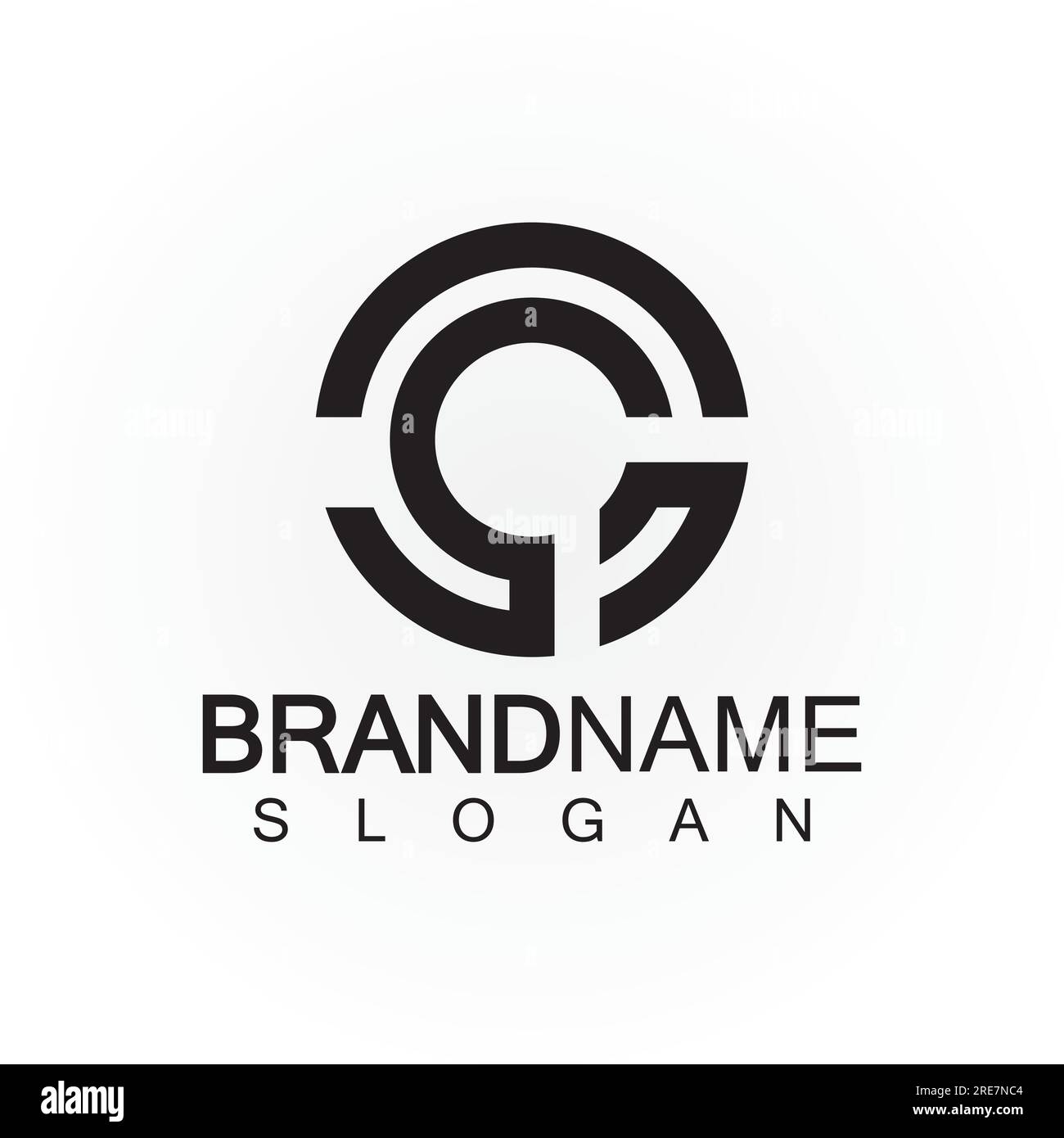 Lettres alphabétiques monogramme logo CS, SC, S et C, design élégant et professionnel d'icône de lettre Illustration de Vecteur
