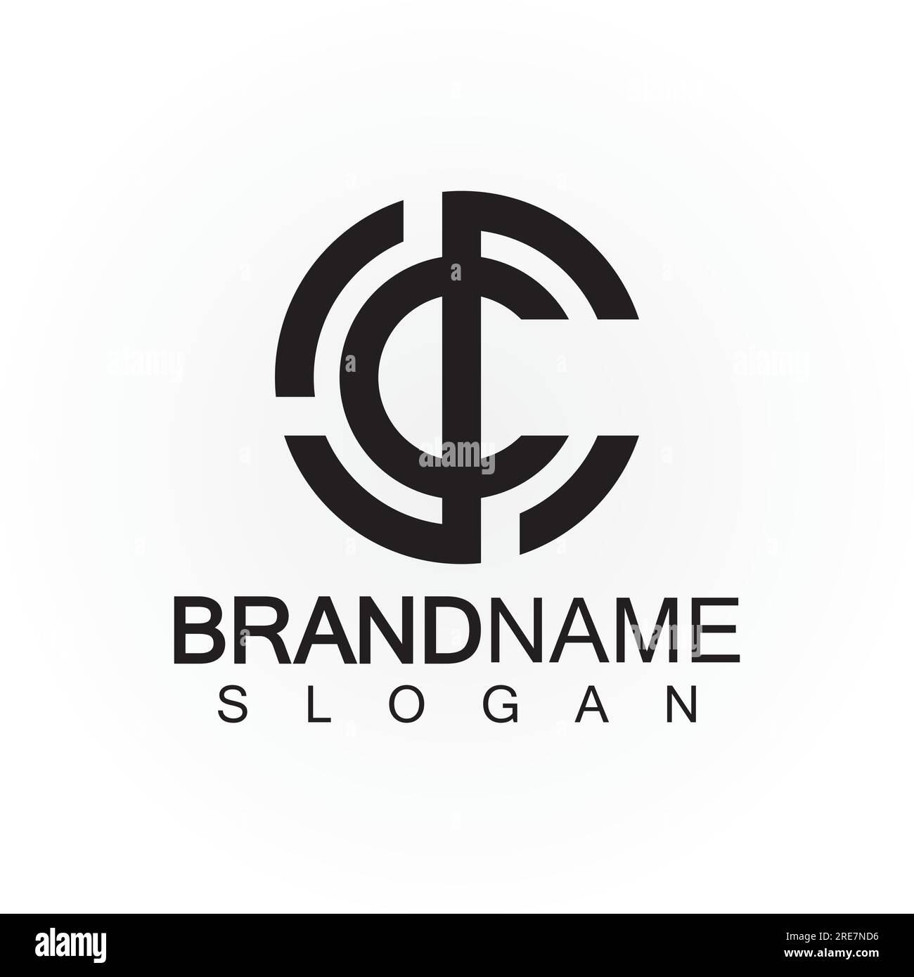 Lettres alphabétiques monogramme logo CS, SC, S et C, design élégant et professionnel d'icône de lettre Illustration de Vecteur