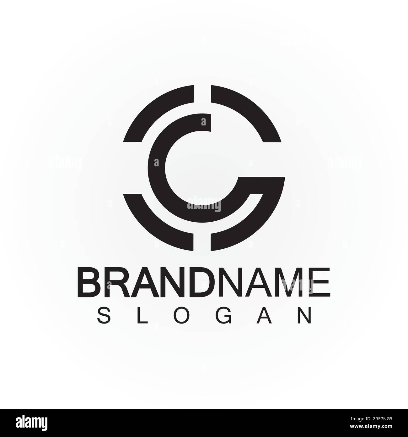 Lettres alphabétiques monogramme logo CS, SC, S et C, design élégant et professionnel d'icône de lettre Illustration de Vecteur