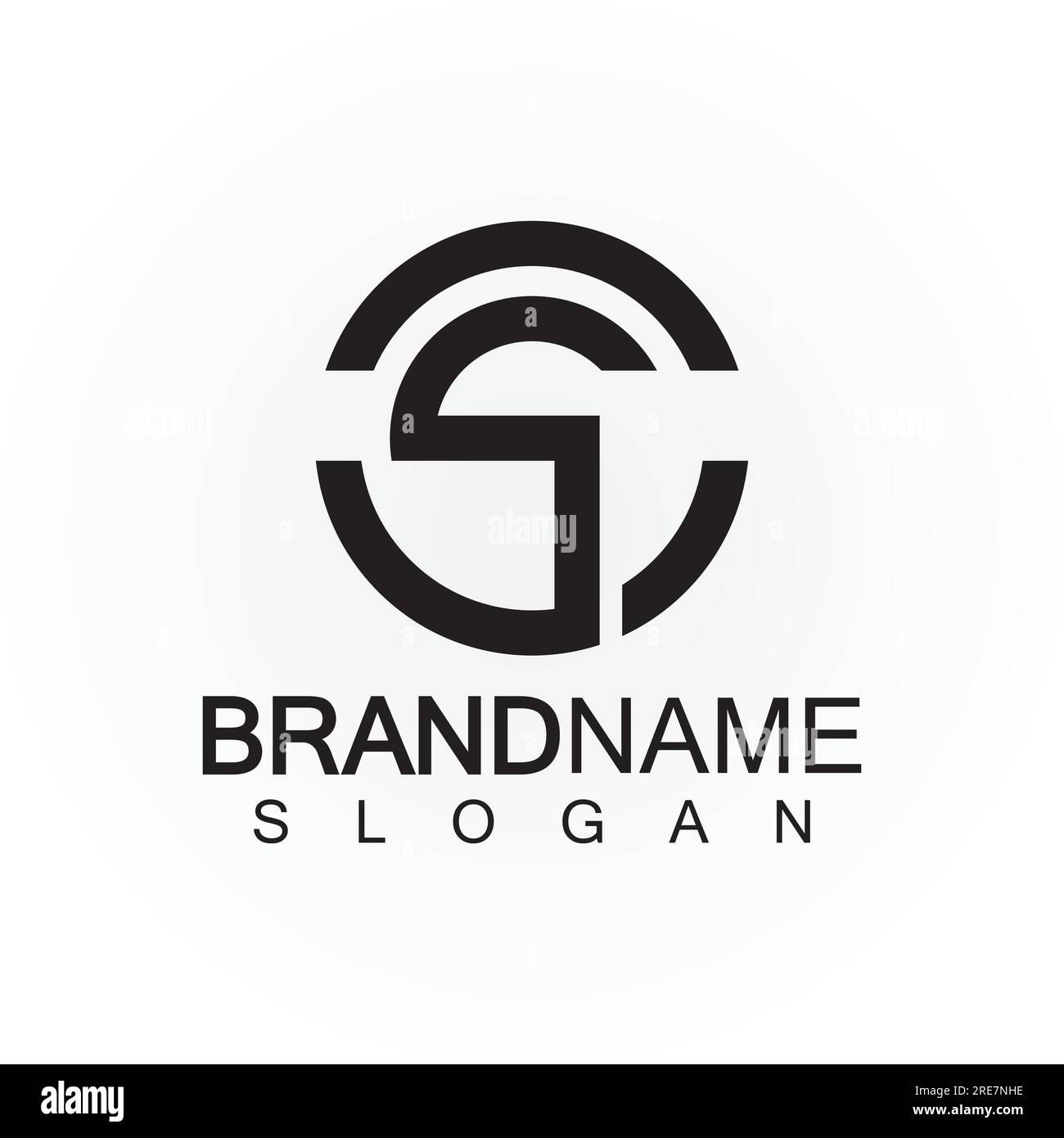 Lettres alphabétiques monogramme logo CS, SC, S et C, design élégant et professionnel d'icône de lettre Illustration de Vecteur