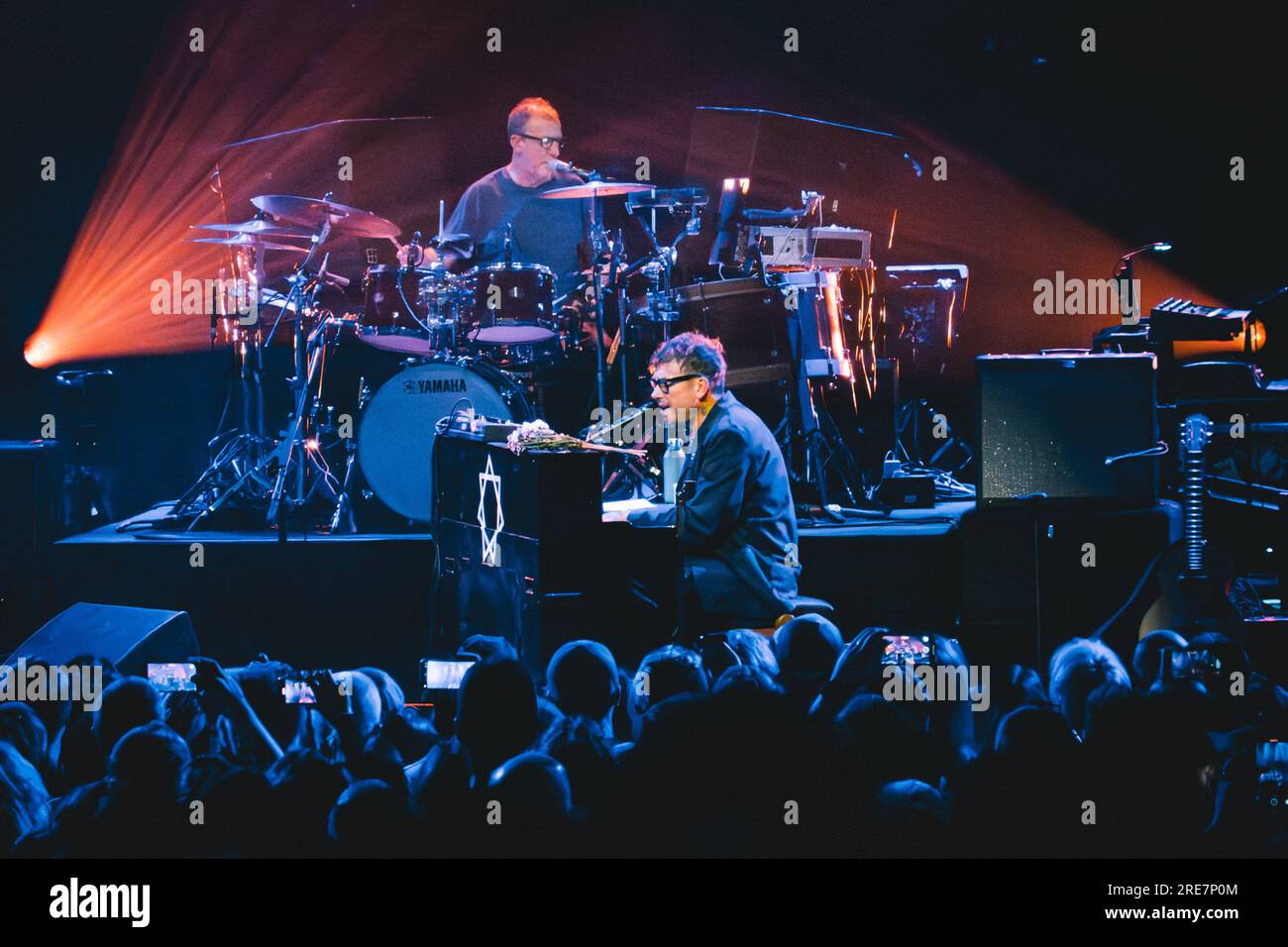 Londres, Royaume-Uni : 25.07.23 - Blur se produit à l'Eventim Hammersmith Apollo pour lancer leur album de 2023 The Ballad of Darren Banque D'Images