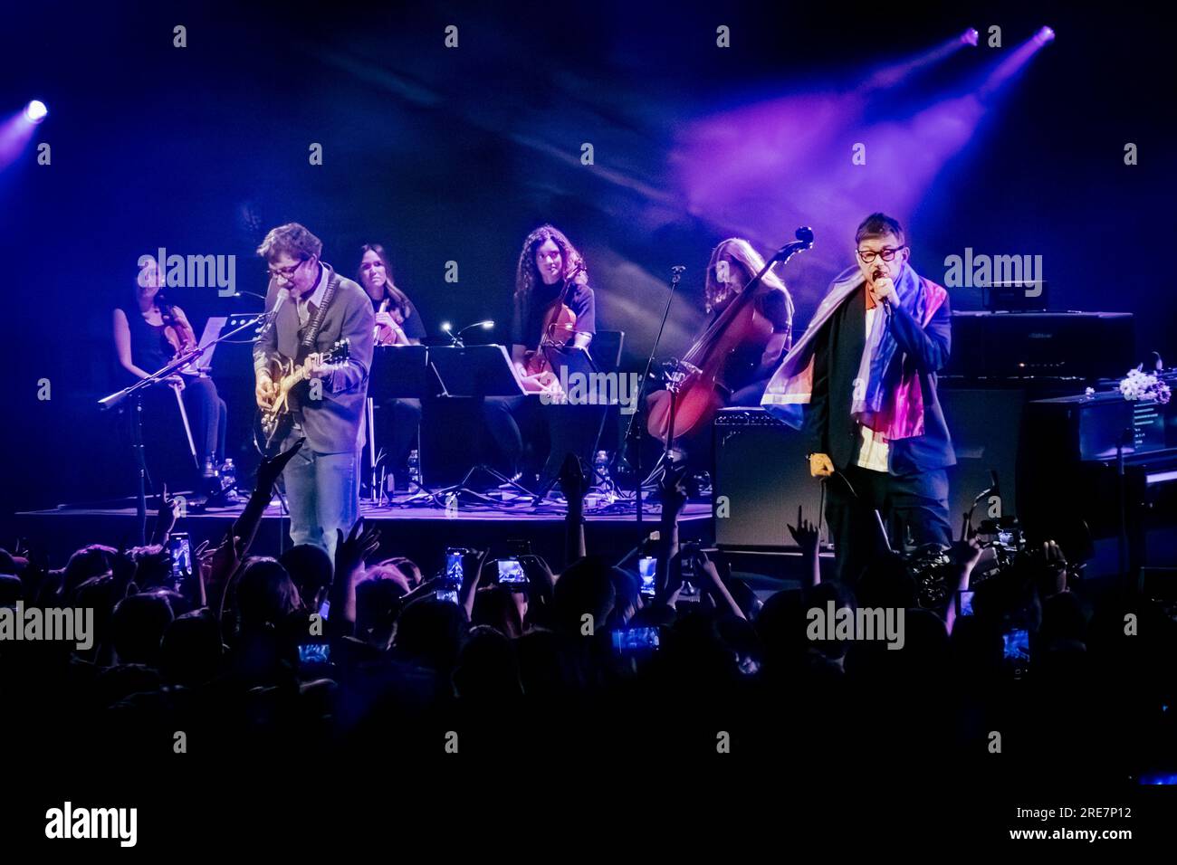 Londres, Royaume-Uni : 25.07.23 - Blur se produit à l'Eventim Hammersmith Apollo pour lancer leur album de 2023 The Ballad of Darren Banque D'Images