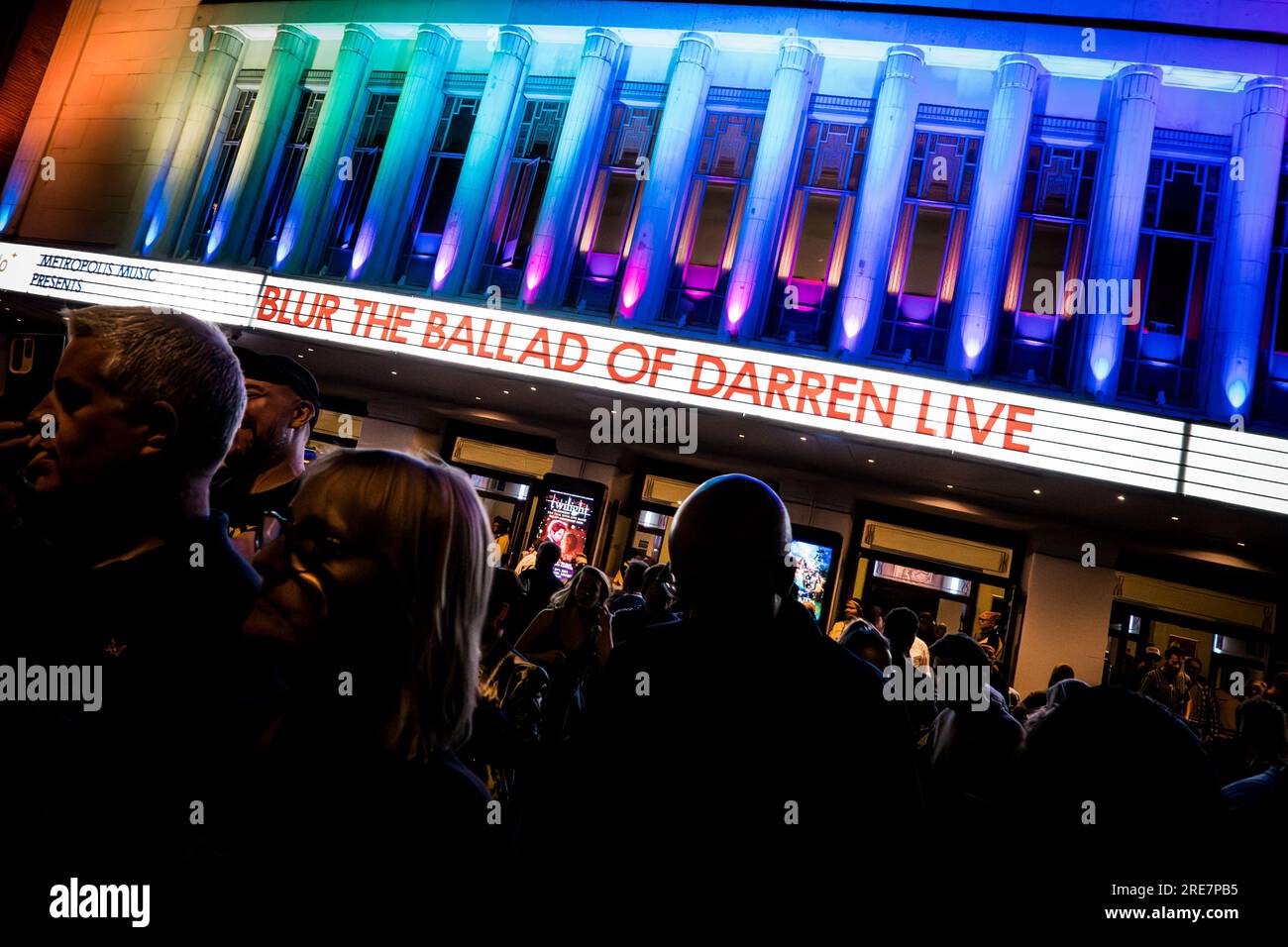 Londres, Royaume-Uni : 25.07.23 - Blur se produit à l'Eventim Hammersmith Apollo pour lancer leur album de 2023 The Ballad of Darren Banque D'Images