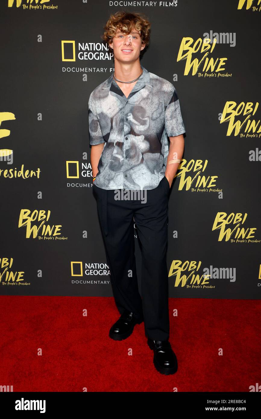 25 juillet 2023 Beverly Hills, Californie - Landon Boyce. Première à Los Angeles de National Geographic Documentary films ''Bobi Wine : The People's President'' au Wallis Annenberg Center for the Performing Arts à Beverly Hills. (Image de crédit : © FS/AdMedia via ZUMA Press Wire) USAGE ÉDITORIAL SEULEMENT! Non destiné à UN USAGE commercial ! Banque D'Images