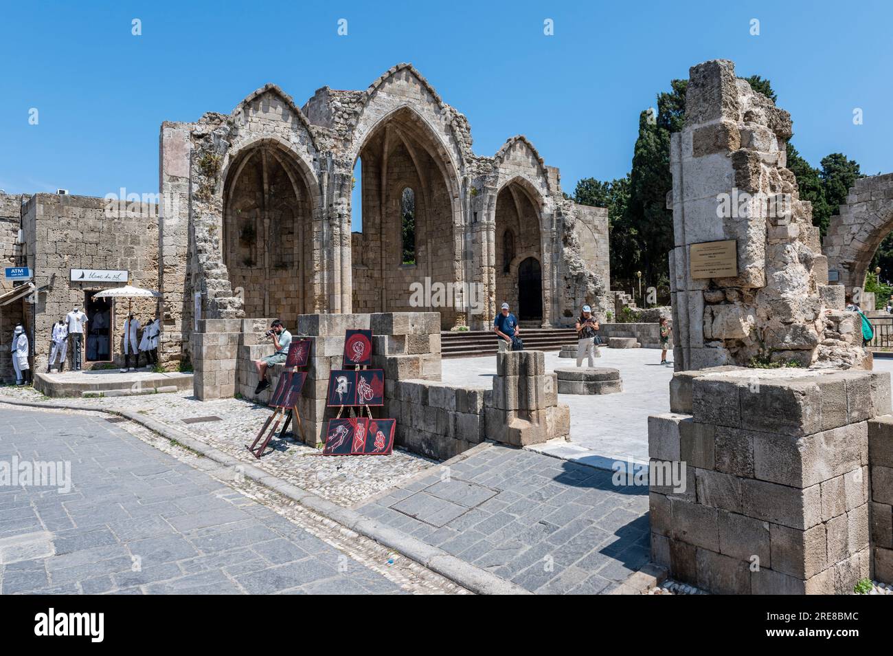 Église Dame de la Miséricorde dans la ville médiévale de Rhodes Banque D'Images