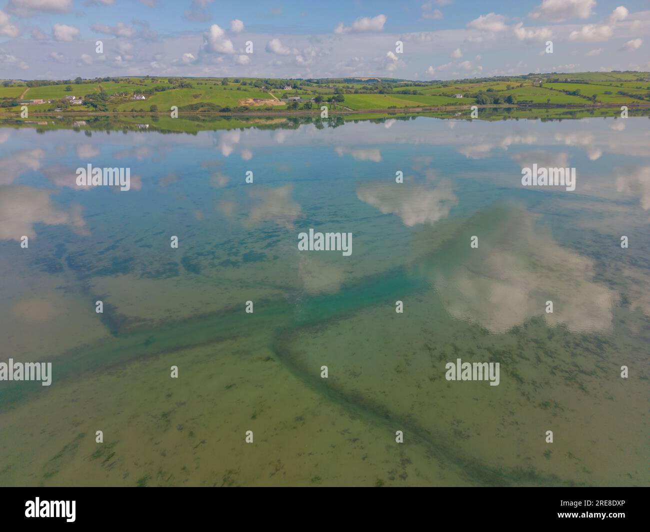 Courtmacsherry Estuary à marée haute, juillet 2023 Banque D'Images