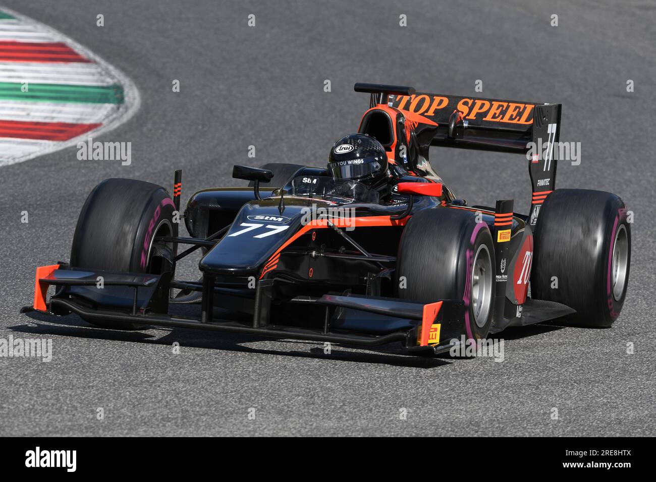 Scarperia, 9 avril 2021 : GP2 Formula pilotée par Unknown en action sur le circuit de Mugello lors des essais de BOSS GP Championship. Italie Banque D'Images