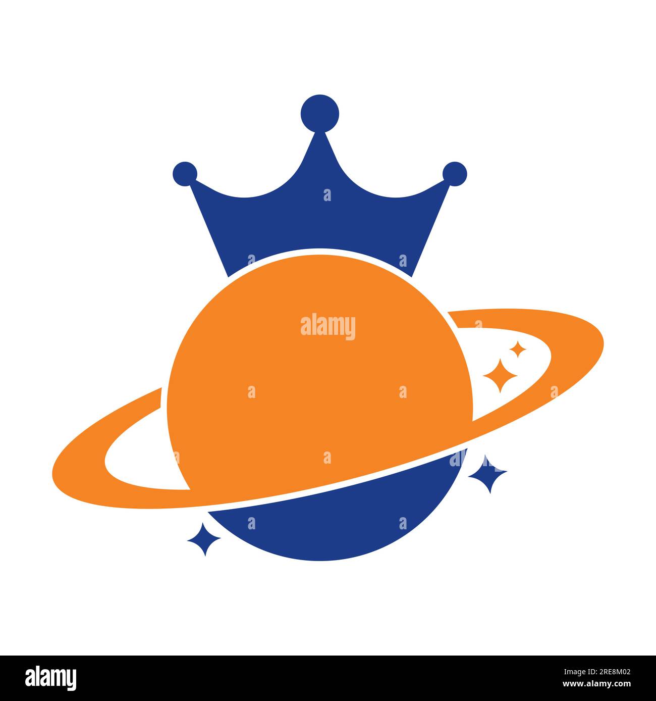 Conception de logo vectoriel King Planet. Illustration de Vecteur
