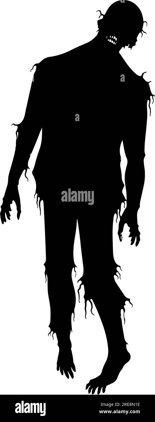 Halloween Zombie Walking silhouette. Illustration vectorielle Illustration de Vecteur