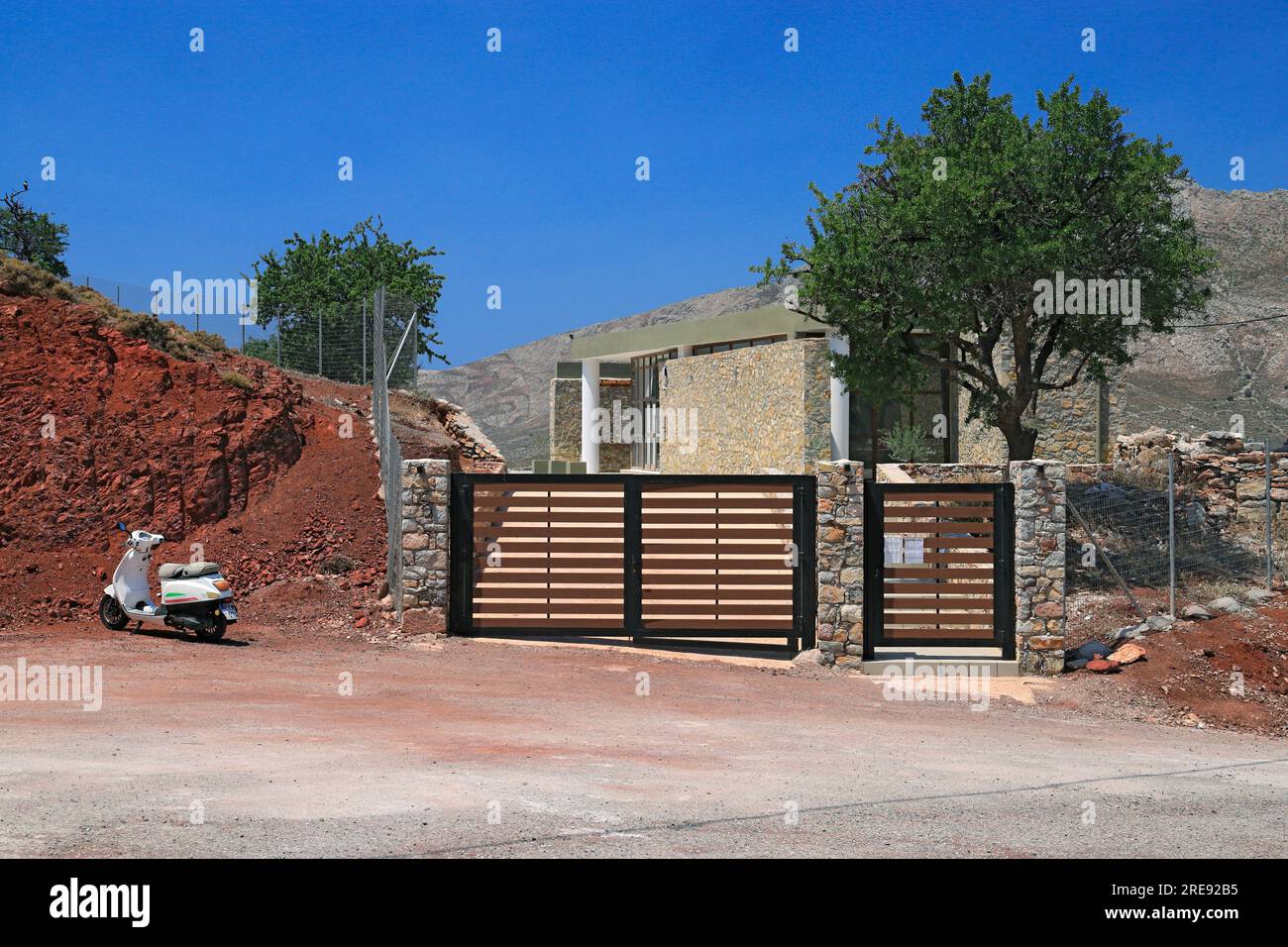 Musée paléontologique, grotte de Harkadio, Tilos, îles Dodécanèse, Egée du Sud, Grèce. Banque D'Images