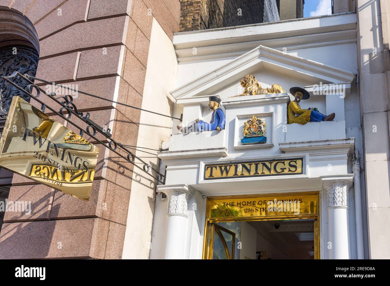 Entrée au Home of Twinings Tea, The Strand, Cité de Westminster, Grand Londres, Angleterre, Royaume-Uni Banque D'Images