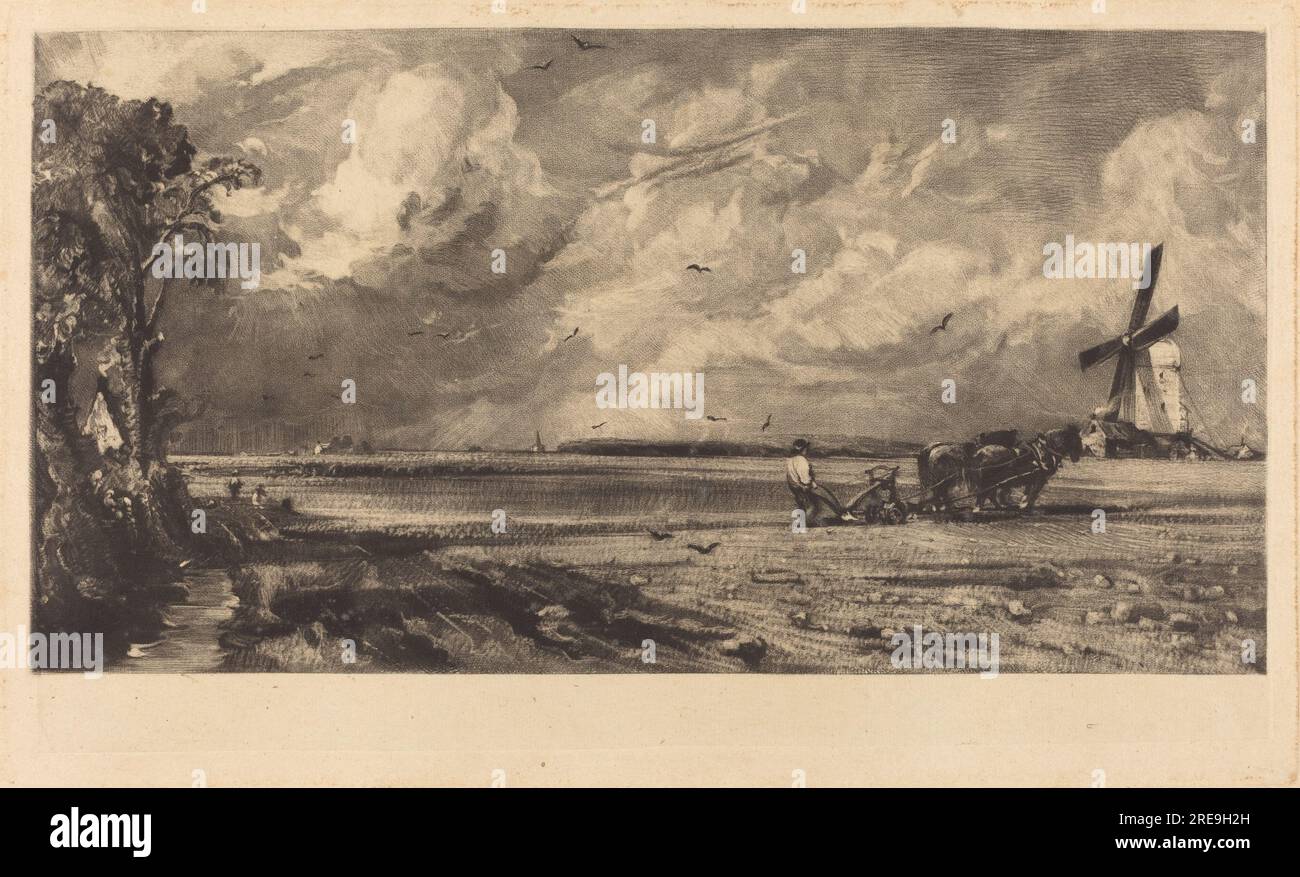 'David Lucas d'après John Constable, Printemps, en ou après 1829, mezzotinte [preuve du progrès], Paul Mellon Collection, 1975.46.6' Banque D'Images