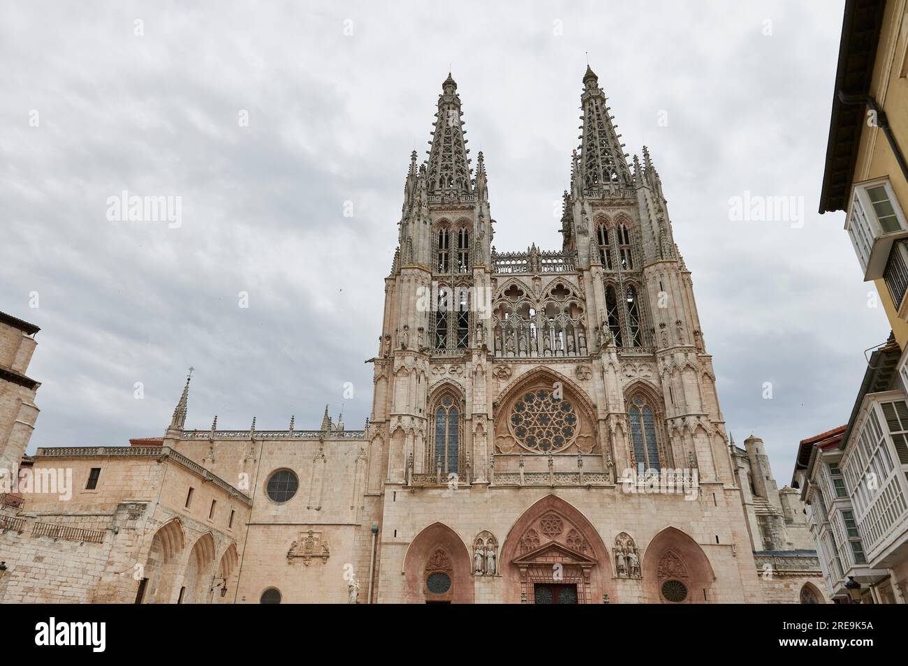 Vue extérieure de la cathédrale de Burgos, Castilla y Leon, Espagne Banque D'Images