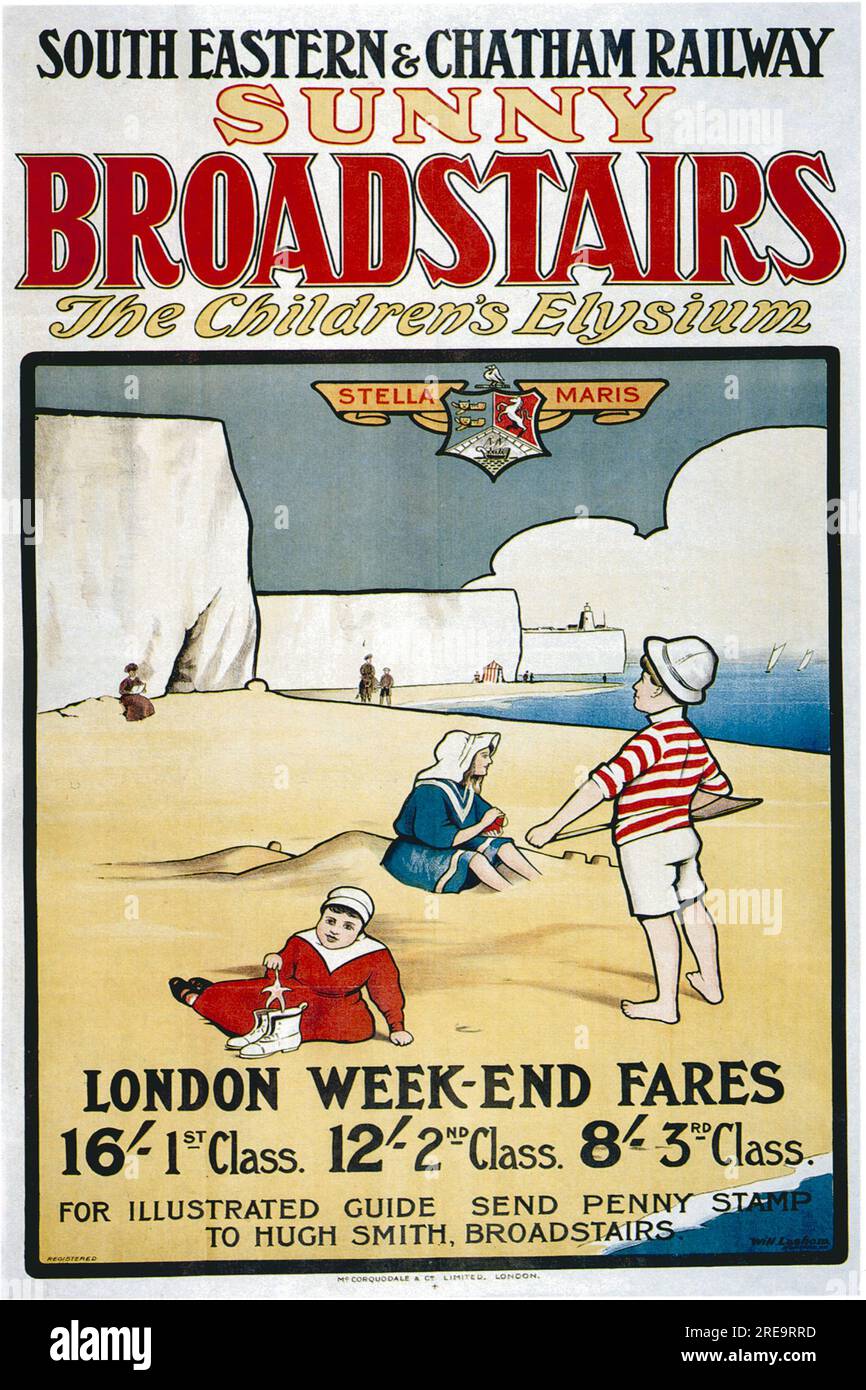 posters de voyage ferroviaire de reproduction vintage Banque D'Images