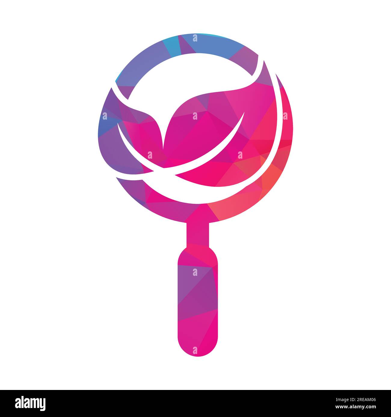 Modèle de logo vectoriel de concept de forme d'ampoule de recherche de feuille. Le logo nature Finder conçoit un vecteur de concept, le logo Leaf Finder Illustration de Vecteur