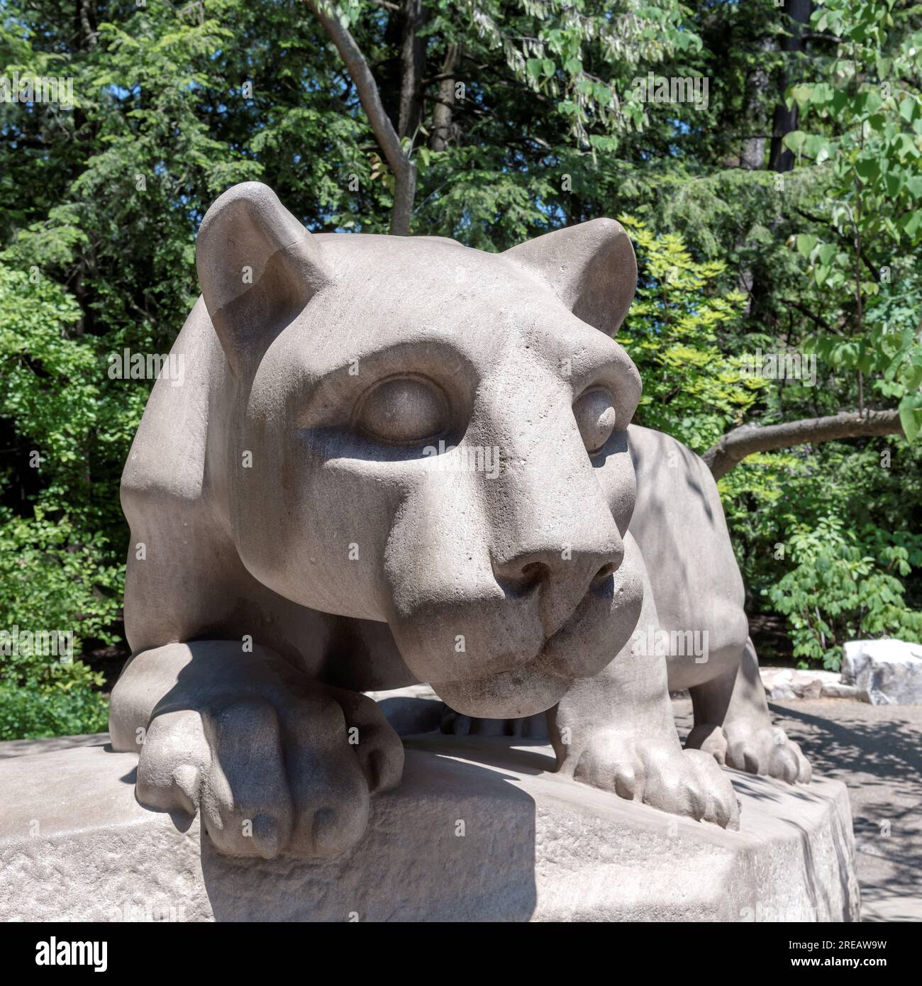Nittany Lion sur le campus de l'Université d'État de Pennsylvanie Banque D'Images