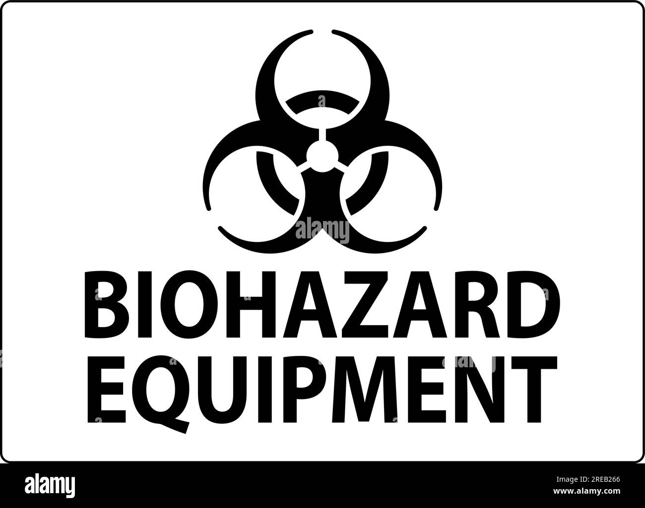 Étiquette d'avertissement, panneau équipement présentant un risque biologique Illustration de Vecteur