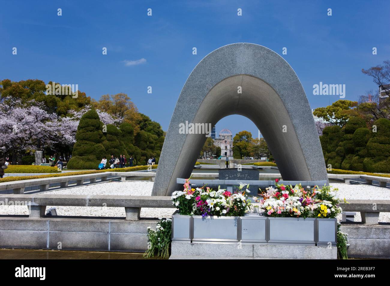 Cénotaphe pour les victimes de la bombe atomique Banque D'Images
