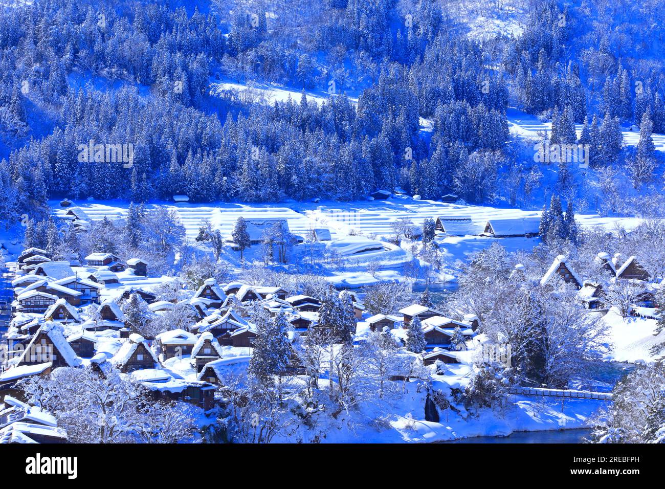 Shirakawa-Go enneigé Banque D'Images